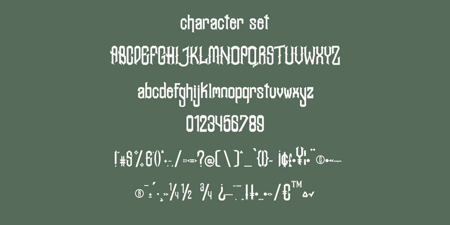 Example font Shearshank #3